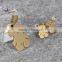 High-grade magnetic gold plated stainless steel teddy bear shape jewelry with pearl