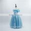 Latest design occident fashion Lace cinderella dress 2015 girls party/cosume fairytale dress