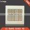 Woven gold finish 3 pin universal socket multiple socket