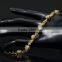 Fashion CZ stone charm bracelet engagement jewelry in yellow gold plated