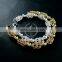 20cm silver plated brass faceted round beads link fashion DIY bracelet supplies 1900070