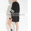 Guangzhou Factory Supplier Mesh Insert Loose Boyfriend Women Long Jersey Tops With Stripe Sleeve