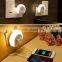 Smart Design LED Night Light with Light Sensor and Dual USB Wall Plate Charger Perfect for Bathrooms Bedrooms EU/US Plug
