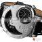 Men Leather Big Dial Analog Quartz Sport Army Watch
