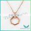 White Moissantie Diamond Pendants Charms Six Star Rose gold Necklace