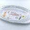 Disposable Biodegradable BBQ Plate,Aluminum Foil Oval Container