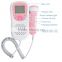 CE Fetal Heart Doppler LCD Pocket Prenatal Heart Baby Sound Monitor 3MHz Probe