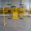 Customized sizes metal pipe roadside safety barrier,pipe crowd temporary control barricade with reflective tape