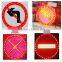 High-luminance LED Solar No Left-Turn safety traffic Sign board