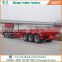 China supplier 20ft 40ft skeleton crew trailer 3 axles container loading trailer