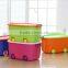 Heavy duty Plastic toy storage box with wheel ,PP High quality storage box with lid