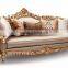 Luxury French Baroque Style Classic Carving Giltwood Upholstery Three Seat Sofa BF12-04274d