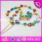 2015 New arrival cheap kids fishing game toy,Colorful children fishing pole toy,Christmas gift wooden string fishing toy W01A084