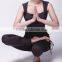 women sexy yoga pant with outer skirt, hollow out top design and jogger pants
