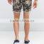 2016 High Quality Latest Custom Side Slant Pockets Men's Flower Printing Slim Fit 100% Cotton Soft Touch Zip Fly Casual Shorts