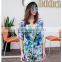 Three pieces women summer beach wear bohemia floral print swimsuit