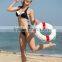 2015 Summer New Arrival Low Waist Sexy Backless Striped Strip With Padding With Veil beach swimsuit