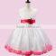 2016 New Arrival Lace Flower Kids Dress Baby Girl Party Dress With Rose Detail Princess Wedding Dress For Children