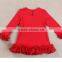 Wholesale Children Boutique Clothing/ Latest Fashion Baby Girls Ruffle Christmas Clothes