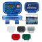 Pedometer - has laser-tuned pendulum movement, unit flips down for easy viewing and comes with your logo