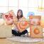 Amazon hot selling soft cat sponge cushion bread fruits printing pillow