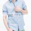 2015 linen cotton classic collar solid color contrast ribbon breathable fabric latest design for holiday