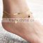 Double Layers Bar Charm Star Tassel Foot Chain Alloy Anklet