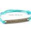 2PCs Antique Bronze Quote Faux Suede Leather Cord Charm Bracelets