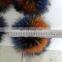 Multicolor pom pom real raccoon fur pompom rainbow fur ball