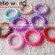 Assorted colors rubber telephone line hair elastic