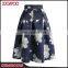 2017 Wholesale Customed Fashion Girl Flower Blue Midi Printed Women Umbrella Skirt