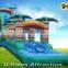 Commercial inflatable splash water slide with pool