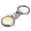 Blank Round Metal Fashion Keychain in Plate Gold