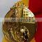 2015 latest sport medal Zinc alloy Gold plating 3D football symbol