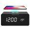 2020 New Desk Wireless Charger Digital Wooden  Alarm Clock With Temperature Display