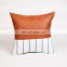 Custom design PU Canvas Splice Home Pillow case Leather Couch Cushion cover