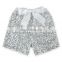 Fashion popular charm baby girl bowknot sequin shorts