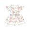 Baby Flower Cold Shoulder Dress Party Supplies Trendy Girls Clothes