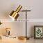 Ins Style Simple Modern Nordic Luxury Study Reading Decorative Metal LED Table Lamp