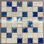 Foshan 30x30 Square Shaped Sky Blue Glass Swimming Pool Mosaic Tile Kitchen Back Splash Bathroom Floor Tile