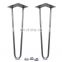 Hairpin Legs Black Wholesale Cheap Round Iron Steel Restaurant Desk Feet Metal Bench Coffee Dining Furniture Table Hairpin Legs