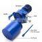 AUSO Universal Applicable Aluminum Oil Catch Can Reservoir Fuel Tank With Filter 9mm / 15mm Fittings Car Accessories