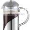 brush coffee maker, coffee press with stainless steel filter, bright coffee pot