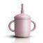 Weiqi Manufacturer BPA Free Silicone Sippy Cup Reusable No Spill Silicone Cup With Lid Straw