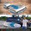 11'x33''x6'' Ocean Blue Wood Design Надувной вертлюговый доска для серфинга ISUP