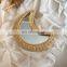 Crescent Rattan Decorative Mirror, Boho Home Wall Art