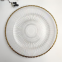 Transparent Charger Plates Glass Hammered With Gold Rimmed For Hotel Decoration