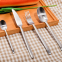 Modern Wedding Flatware Kitchen Knife Spoon Fork Stainless Steel Silver Matte Silverware Cutlery Set