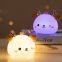 Deer LED Night Light Touch Sensor Remote Control Colorful Silicone USB Rechargeable Bedroom Bedside Lamp for Children Baby Gift