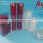 15/30/50/75g square acrylic jars with red/silver liner, clear acrylic cosmetic containers, acrylic box/can